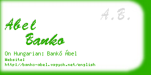abel banko business card